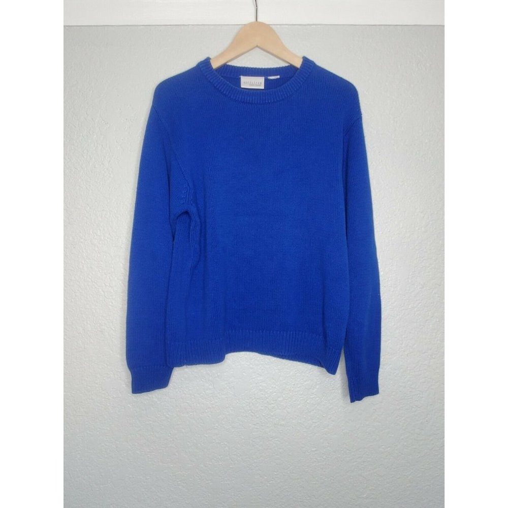 Vintage Nordstrom Town Square Blue Sweater Pullover Size Small Blue